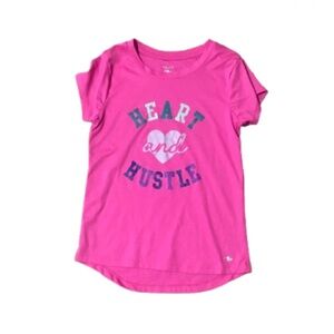 Athletic Works Bright Pink 'Heart and Hustle' Short Sleeve Tee